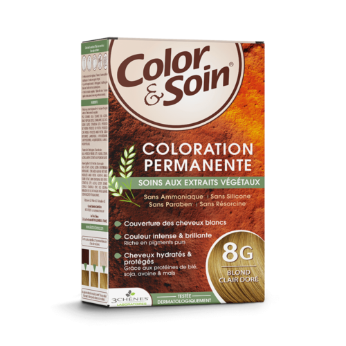 3 CHENES COLOR & SOIN COLORATION BLOND CLAIR DORE ClAIR 8G