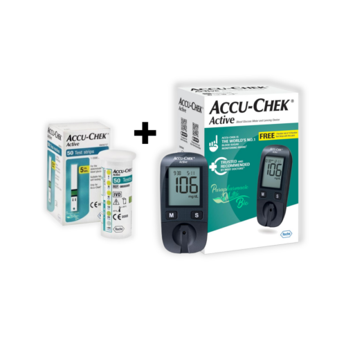 COFFRET ACCU-CHEK ACTIVE (GLUCOMETRE+60 BANDELETTES)