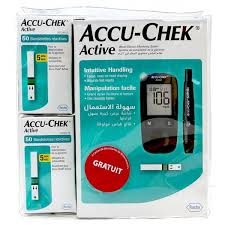 Coffret Accu-chek Active (Glucométre+110 Bandelettes+10Lancettes)