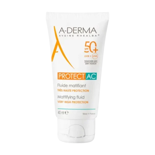 A-DERMA PROTECT AC Fluide solaire visage matifiant SPF50+