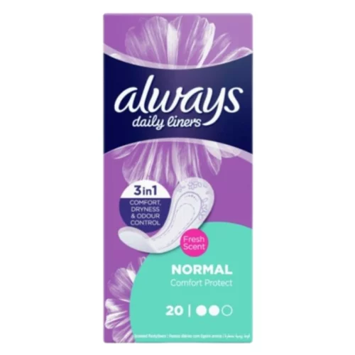 ALWAYS DAILY LINERS COMFORT PROTECT FRESH 3IN1 20 PIECES