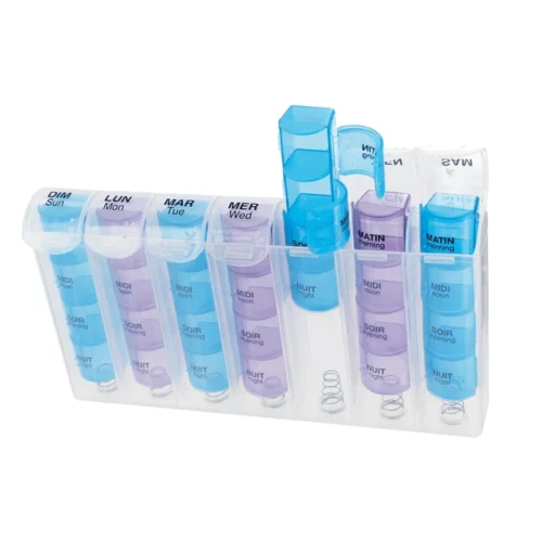 ANYCARE PILULIER HEBDOMADAIRE BLEU 4 CASES 7 JOURS