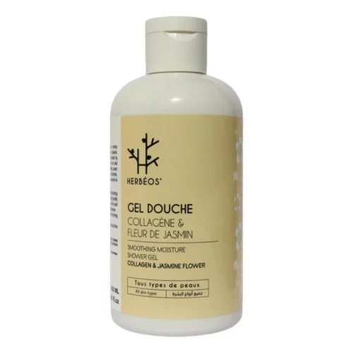 HERBÉOS Gel Douche Velours Collagène Fleurs de Jasmin 250 ml