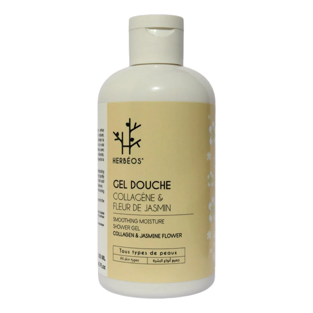 HERBÉOS Gel Douche Velours Collagène Fleurs de Jasmin 250 ml