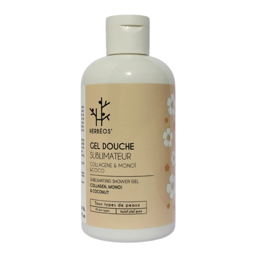 HERBÉOS Gel Douche Sublimateur Collagène & Manoï & Coco 250 ml