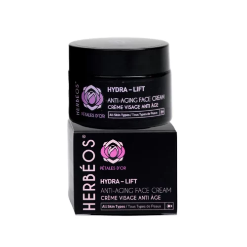 HERBÉOS Hydra Lift – Crème Visage Anti-Âge Pétales d'Or 50 ml