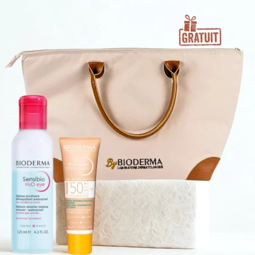 BIODERMA PHOTODERM COVER TOUCH MINERAL TEINTE CLAIRE SPF50+ 40G+SENSIBIO H2O EYE 125ML+SAC (OFFERT)