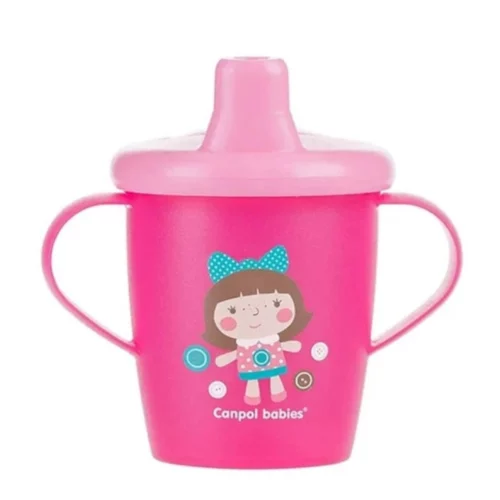 CANPOL BABIES GOBELET ANTI FUITE ROSE 9M+ 250ml REF 31/200