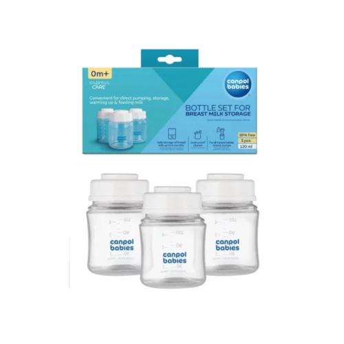 CANPOL BABIES SET DE 3 BOUTEILLES DE CONSERVATION DE LAIT MATERNEL 120ML 35/235