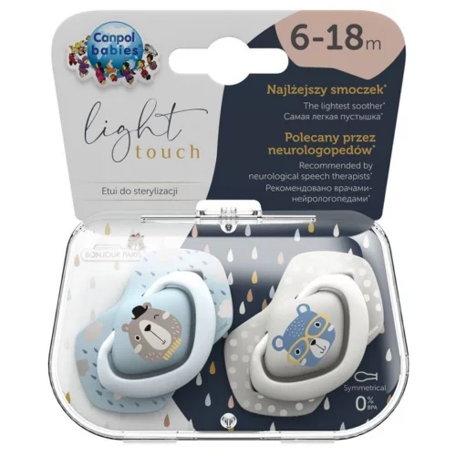 CANPOL BABIES 2 SUCETTES UNIVERSELLES 6-18M BONJOUR PARIS 22/648