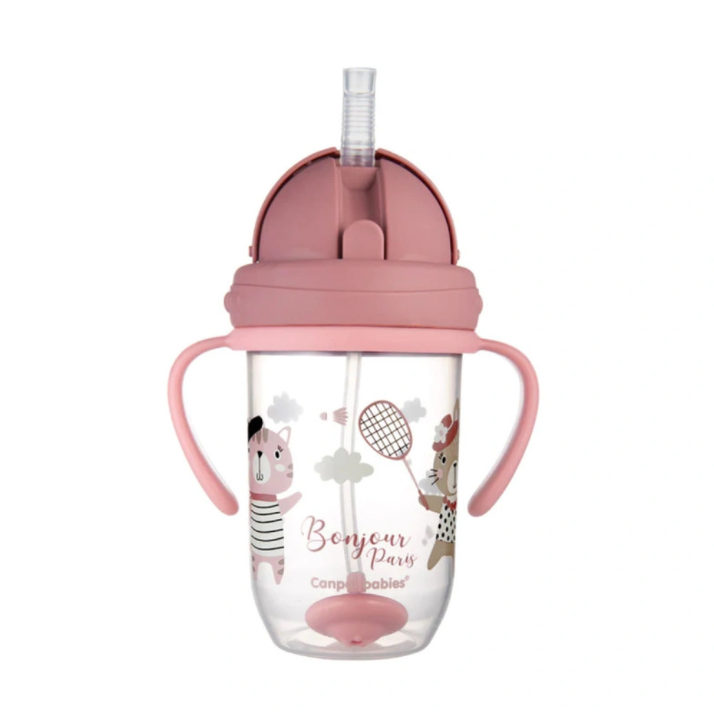 CANPOL BABIES TASSE ANTI ECLABOUSSURE AVEC PAILLE 270ML 56/607