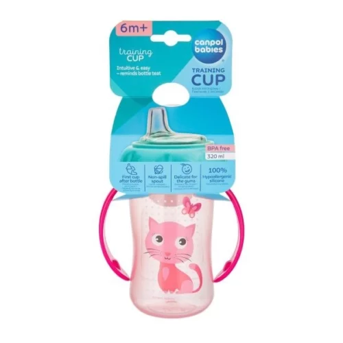 CANPOL BABIES TASSE BEBE 320ML ROSE 56/512