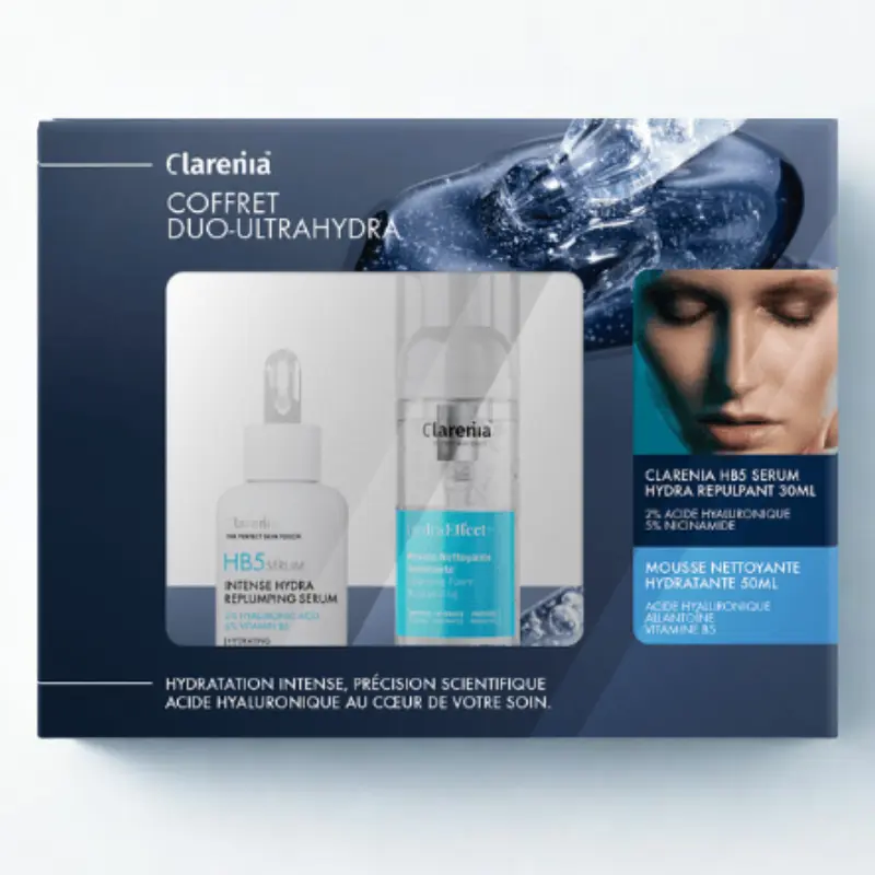 CLARENIA COFFRET DUO ULTRA HYDRA HB5 SERUM 30ML+HYDRAEFFECT MOUSSE 50ML (OFFERT)