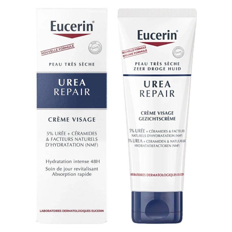EUCERIN UREA REPAIR CREME VISAGE PEAU Très SECHE 50 ML