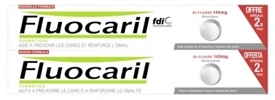 FLUOCARIL DENTIFRICE BLANCHEUR BI-FLUORE LOT DE 2 X 75 ML
