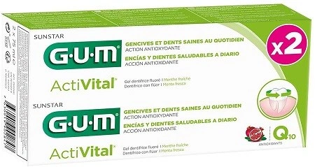GUM ACTIVITAL DENTIFRICE GEL LOT DE 2*75ML