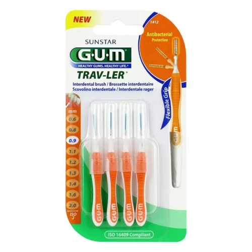 GUM BROSSETTES TRAVELER ULTRAFINE CYLINDRIQUE B/4 (1412)