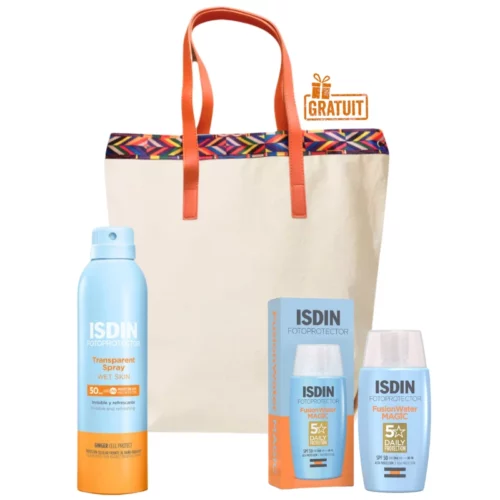 ISDIN SAC ARTISANAL+SPRAY SOLAIRE ADULTE SPF 50+ 250ML+FUSION WATER MAGIC SPF50+ 50ML