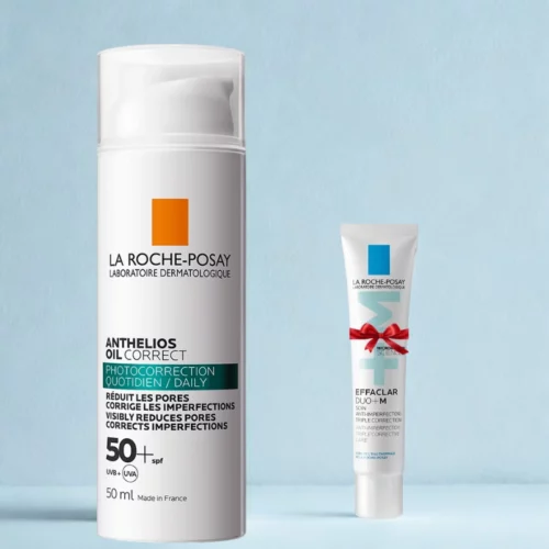 LA ROCHE POSAY ANTHELIOS OIL CORRECT SPF50+ 50ML+EFFACLAR DUO+M 15ML(OFFERT)