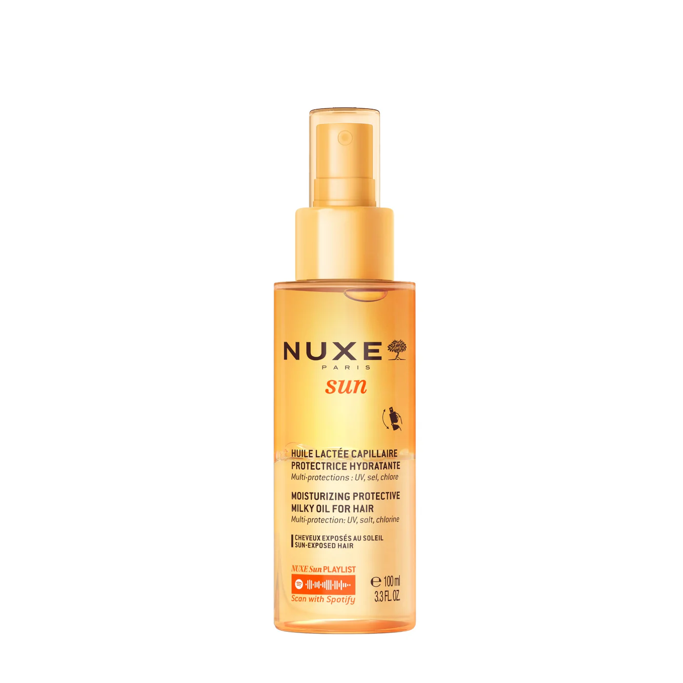 NUXE SUN Huile Lactée Capillaire Protectrice Hydratante 100ML