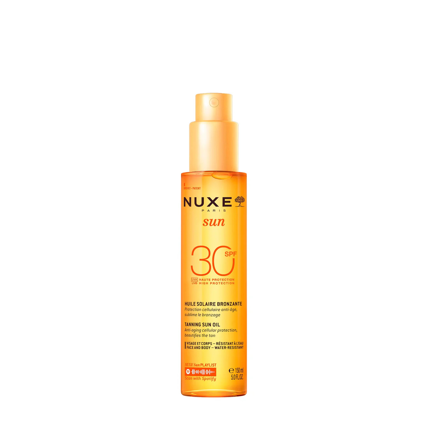 NUXE SUN Huile Solaire Bronzante Haute Protection SPF30 visage et corps 150ML