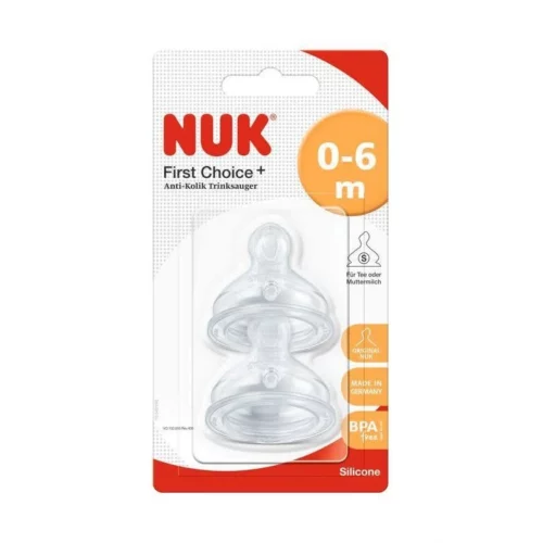 NUK FIRST CHOICE+ LOT DE 2 TETINES 0-6M