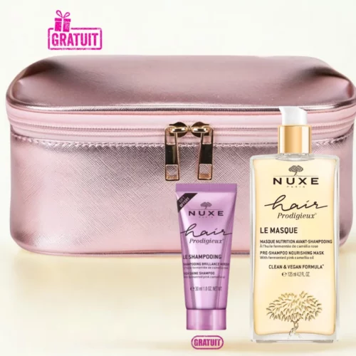 NUXE HAIR PRODIGIEUX LE MASQUE NUTRITION AVANT SHAMPOOING 125ML+SHAMPOOING BRILLANCE MIROIR 30 ML (OFFERT)+TROUSSE (OFFERT)