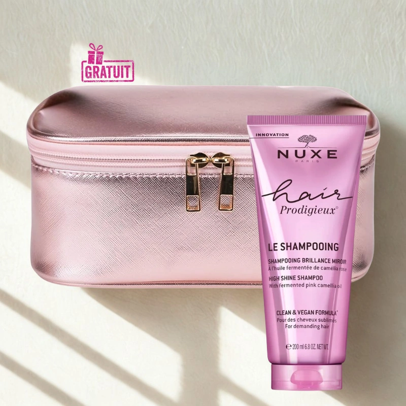 NUXE HAIR PRODIGIEUX SHAMPOOING BRILLANCE MIROIR 200ML+TROUSSE (OFFERT)