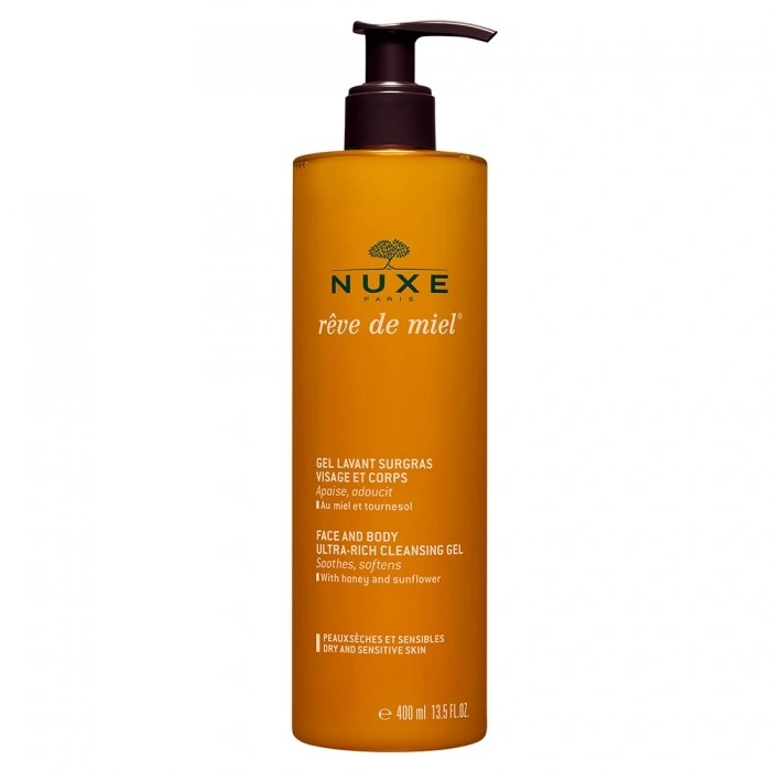 NUXE REVE DE MIEL Gel lavant surgras visage et corps 400ML