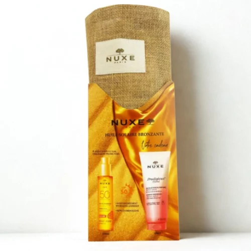 Nuxe – Sac Sun Huile Bronzante SPF50+ 150ml + Prodigieux Floral Gelée de Douche 200ml Offerte