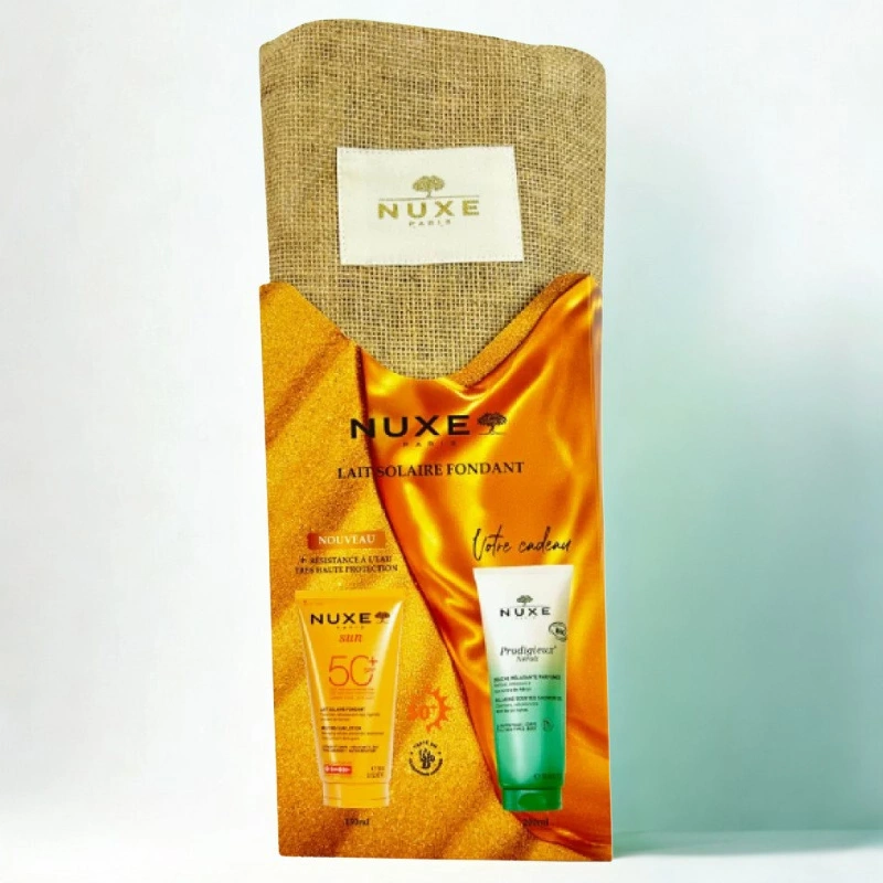 NUXE SAC SUN LAIT FONDANT SPF50+ 150ML+PRODIGIEUX NEROLI DOUCHE 200ML (OFFERT)