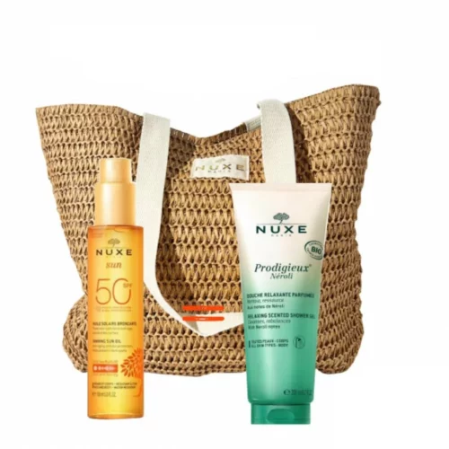 Nuxe – Sac Sun Huile Bronzante SPF50 + Néroli Gelée de Douche 200ml Offerte