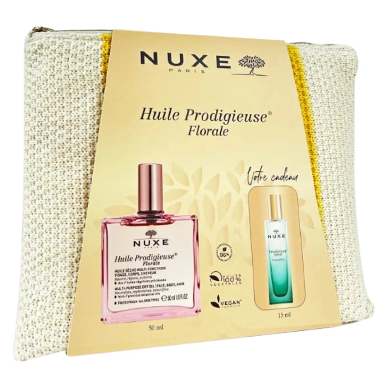 NUXE TROUSSE HUILE PRODIGIEUSE FLORALE 50ML+PRODIGIEUX NEROLI 15ML (OFFERT)