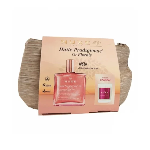 NUXE TROUSSE HUILE PRODIGIEUSE OR FLORALE 50ML+BOUGIE PRODIGIEUX FLORALE