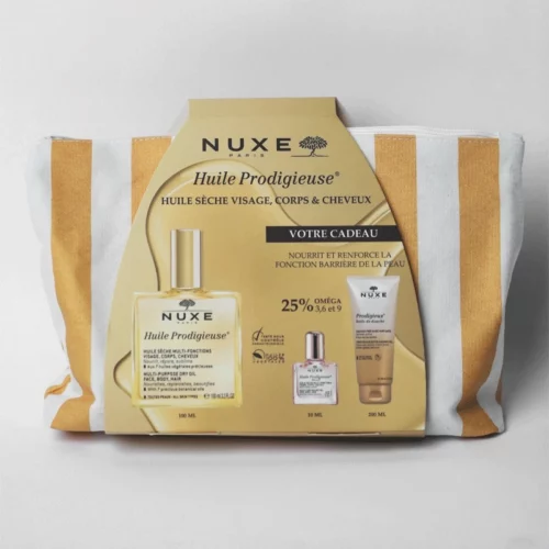 NUXE TROUSSE RAYEE HUILE PRODIGIEUSE 100ML+2 GIFTS (HUILE DE DOUCHE ET HP FLORALE)