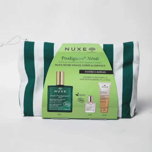 NUXE TROUSSE RAYEE HUILE PRODIGIEUSE NEROLI 100ML+HUILE DE DOUCHE 200ML (OFFERT)+HUILE PRODIGIEUSE FLORLAE 10ML (OFFERT)