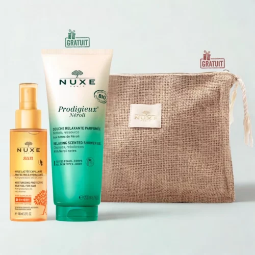NUXE TROUSSE SUN HUILE LACTÉE CAPILLAIRE PROTECTRICE 100ML+PRODIGIEUX NEROLI PARFUMEE 200ML (OFFERT)