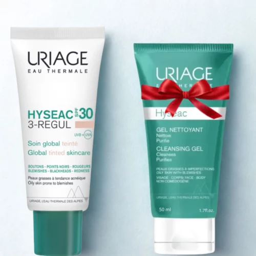 URIAGE HYSEAC 3 REGUL SOIN GLOBAL TEINTE SPF30 40ML+HYSEAC GEL NETTOYANT 50ML (OFFERT)