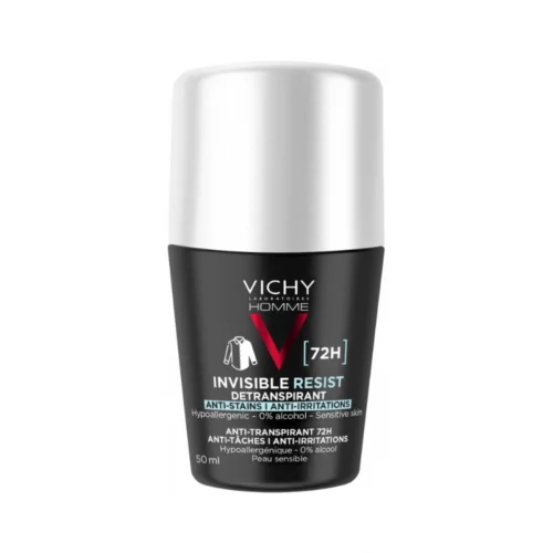 VICHY HOMME DEODORANT INVISIBLE RESIST DERMO-DETRANSPIRANT 72H ROLL ON 50ML