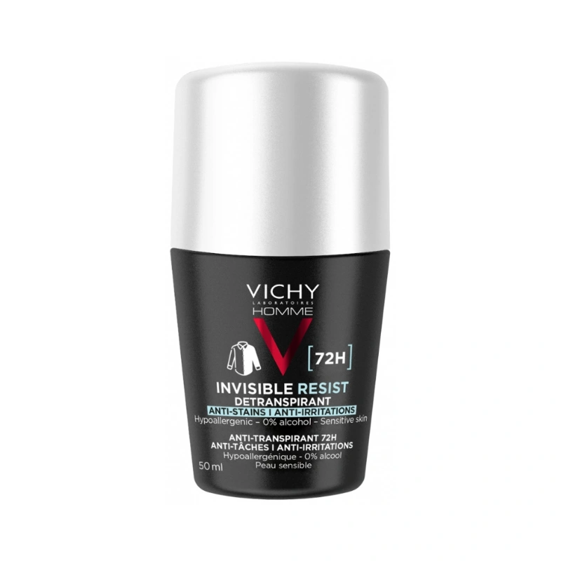 VICHY HOMME DEODORANT INVISIBLE RESIST DERMO-DETRANSPIRANT 72H ROLL ON 50ML