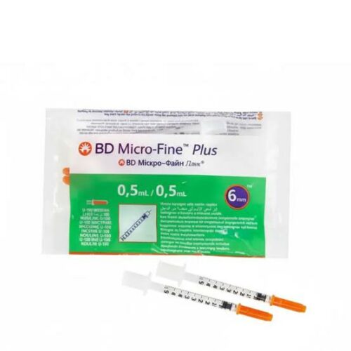 BD — Micro-Fine Seringue d'Insuline — 0,5 ml — Sachet de 10